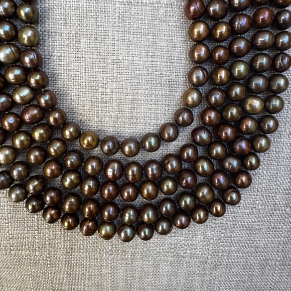 Four Strand Knotted Pearl Necklace - Picture 6 of 8